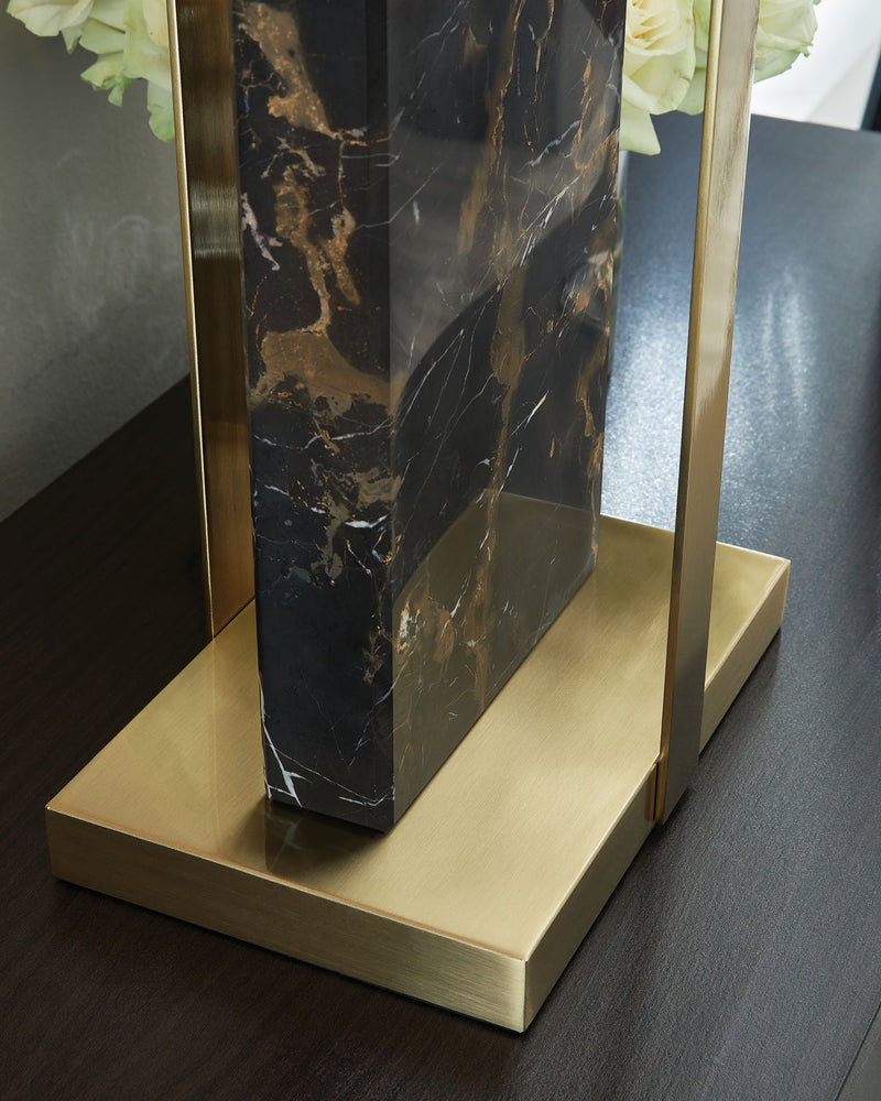 Neonish - Marble Table Lamp - Black / Gold Finish - R&R Furniture Gallery (Fountain Valley, CA)