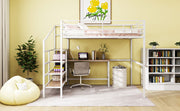 Loft Bed With Desk And Lateral Storage Ladder - R&R Furniture Gallery (Fountain Valley, CA)