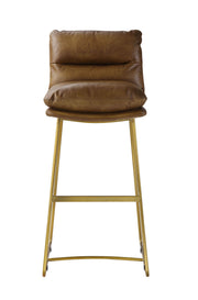 Alsey - Bar Chair - Saddle Brown Top Grain Leather - R&R Furniture Gallery (Fountain Valley, CA)