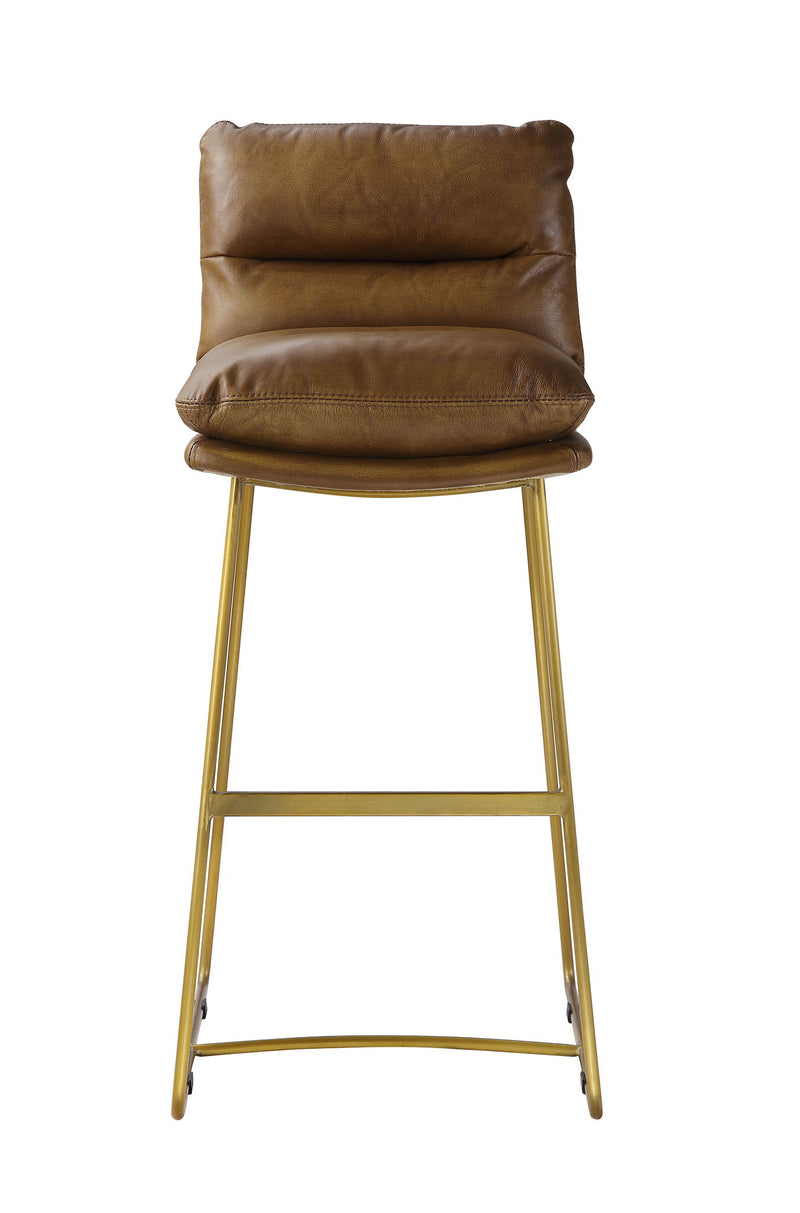 Alsey - Bar Chair - Saddle Brown Top Grain Leather - R&R Furniture Gallery (Fountain Valley, CA)