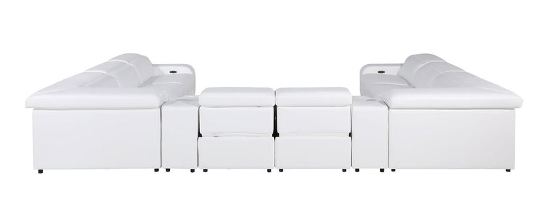 1116 - 10-Piece U-Shaped Sectional Sofa In With 4 Power Recliners & Power Headrests