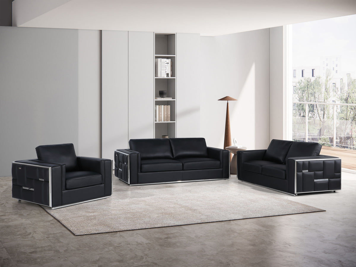 1130 - Top Grain Italian Leather Living Room Set - R&R Furniture Gallery (Fountain Valley, CA)
