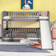 Low Bunk Bed With Slide, Fence And Ladder - R&R Furniture Gallery (Fountain Valley, CA)