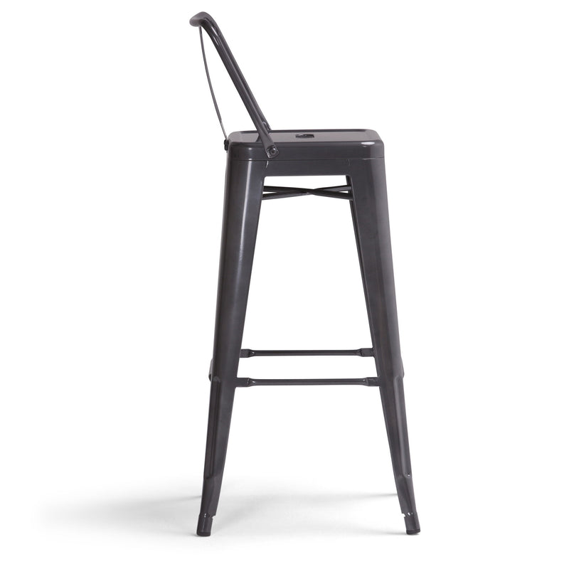 Rayne - Curved Back Metal Stool (Set of 2) - R&R Furniture Gallery (Fountain Valley, CA)