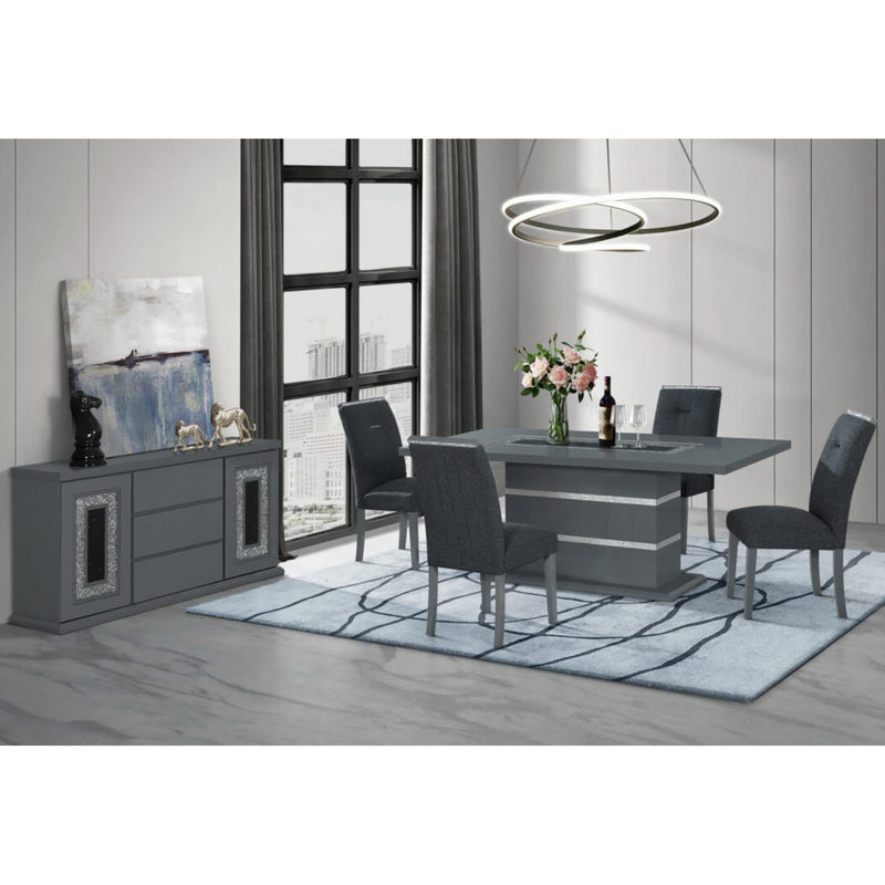 Ariya - Buffet With Clear Glass Inlay - R&R Furniture Gallery (Fountain Valley, CA)