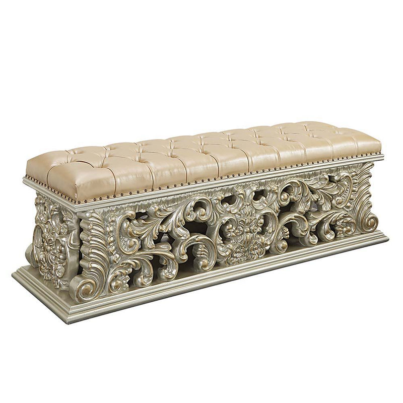 Sorina - Bench - Antique Gold - R&R Furniture Gallery (Fountain Valley, CA)