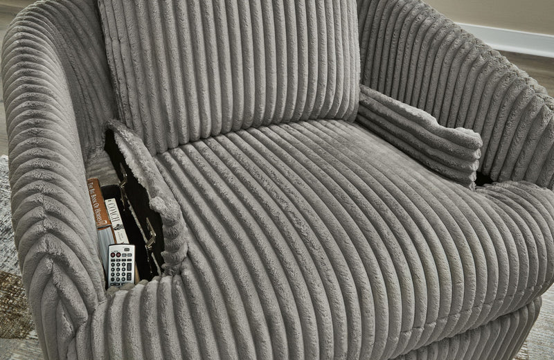 Tie-breaker - Swivel Glider Recliner - R&R Furniture Gallery (Fountain Valley, CA)