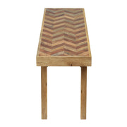 Artisan - Handcrafted Mango Wood Bench Rustic Boho Style - Natural - R&R Furniture Gallery (Fountain Valley, CA)