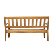 2 Piece Outdoor Conversation Set (Loveseat & Coffee Table With Water-Resistant Cushions) - Blue / Teak - R&R Furniture Gallery (Fountain Valley, CA)