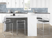 Lumi Source Fuji contemporary stackable barstool set with sleek design, featuring metal legs and wooden seats for modern bar seating.
