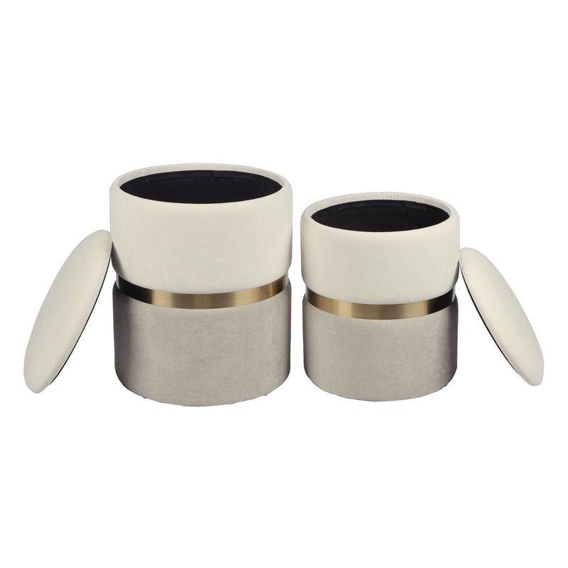 Gigi - Storage Ottoman (Set of 2) - R&R Furniture Gallery (Fountain Valley, CA)