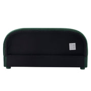Upholstered Simple Modern Bedroom Bed With Curved Headboard - R&R Furniture Gallery (Fountain Valley, CA)