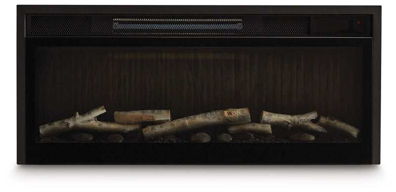 Entertainment Accessories - Fireplace Insert With Faux Birch Log Set - Black - R&R Furniture Gallery (Fountain Valley, CA)