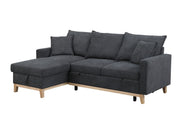 Colton - Reversible Sleeper Sectional Sofa With Storage Chaise - Dark Gray - R&R Furniture Gallery (Fountain Valley, CA)