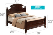 Bed Hand Carved Traditional - R&R Furniture Gallery (Fountain Valley, CA)