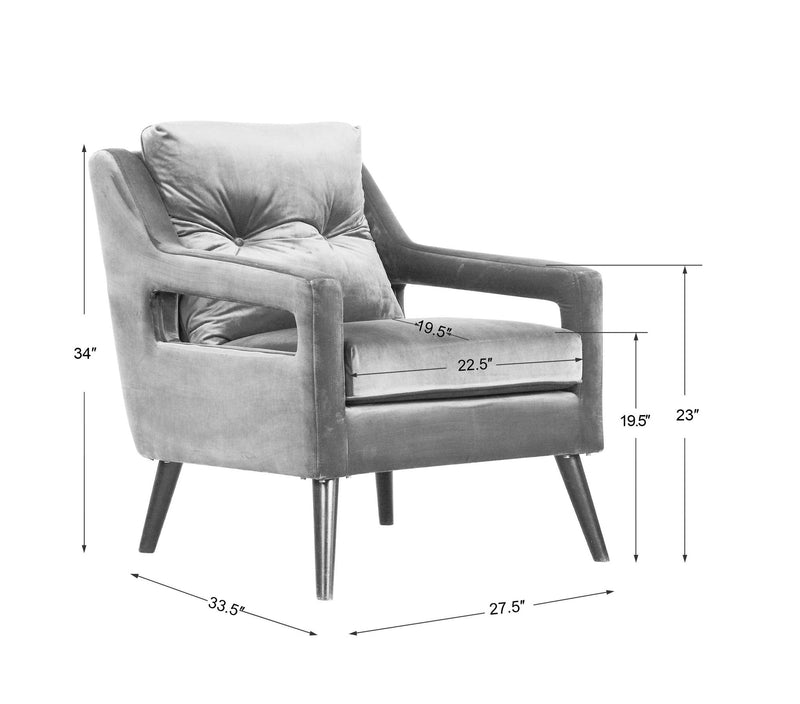 Uttermost O'Brien armchair with plush fabric and stylish design, featuring a comfortable cushioned seat and elegant armrests.