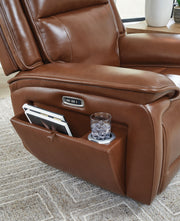 Healy Pier - Power Recliner / Adj Headrest - Chocolate - R&R Furniture Gallery (Fountain Valley, CA)
