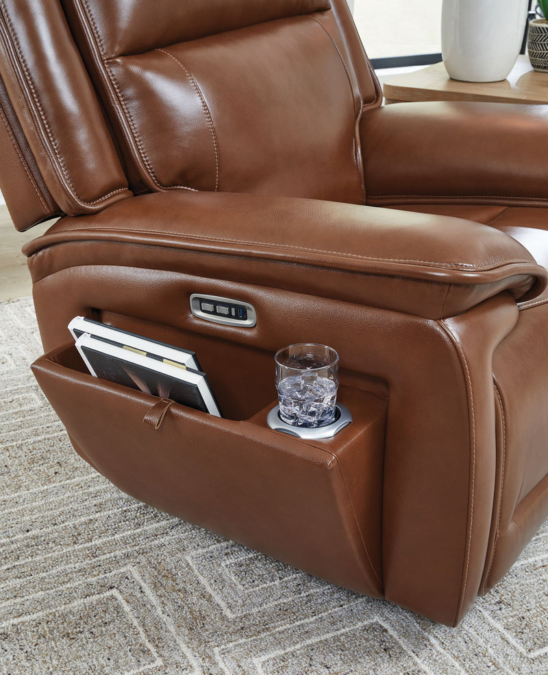 Healy Pier - Power Recliner / Adj Headrest - Chocolate - R&R Furniture Gallery (Fountain Valley, CA)