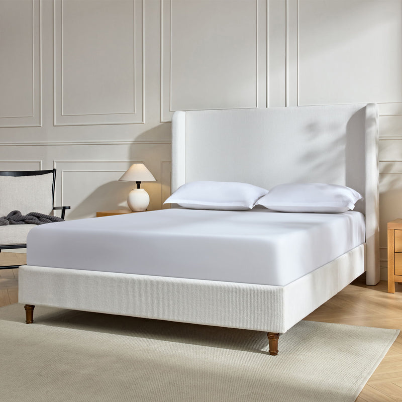 Harper - Tall Headboard Upholstered Bed / High Headboard / Elegant Simplicity / No Box Spring Needed - R&R Furniture Gallery (Fountain Valley, CA)