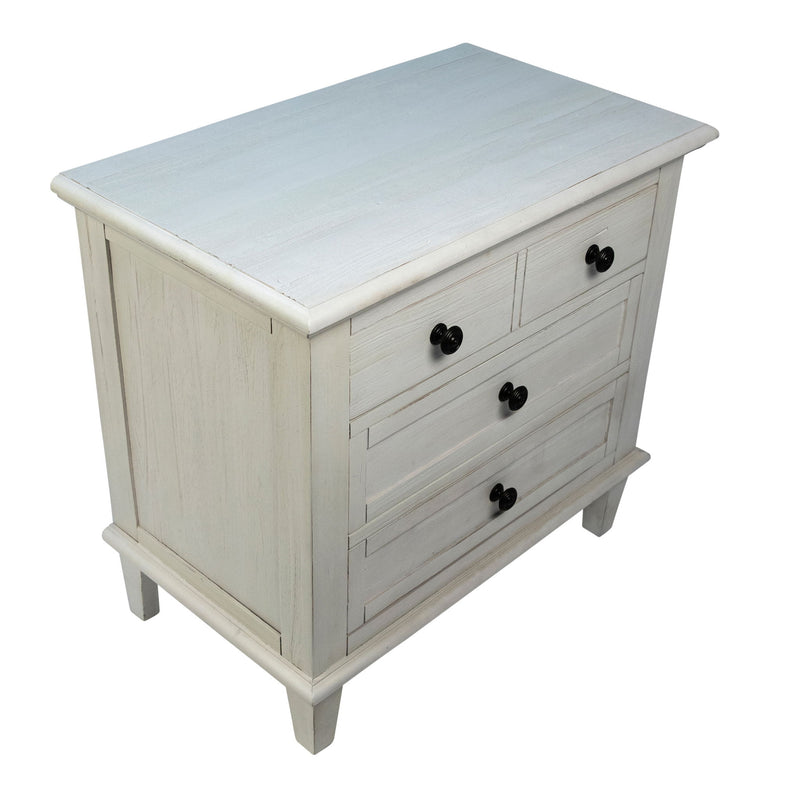 Lugano - Nightstand With 3 Drawers - Whitewash