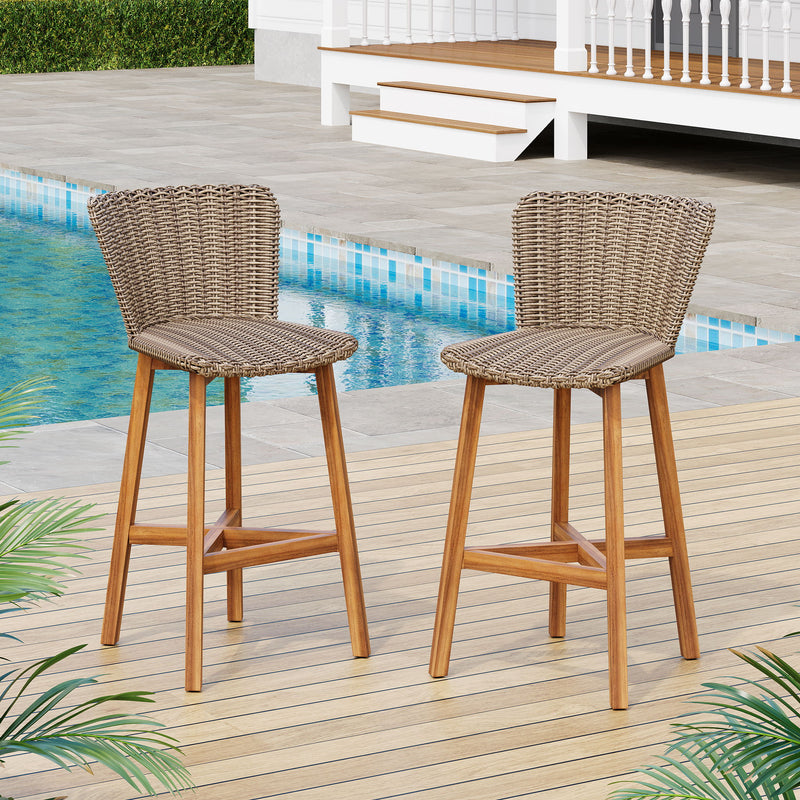 Lymington - Outdoor Bar Stool (Set of 2) - R&R Furniture Gallery (Fountain Valley, CA)