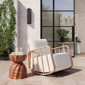 Turin - Faux Sandstone Indoor / Outdoor Concrete Stool - Red