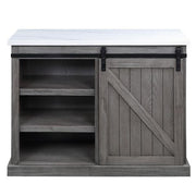 Gauri - Kitchen Island - Marble Top Top & Gray Oak - R&R Furniture Gallery (Fountain Valley, CA)