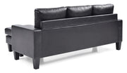 Glory Furniture Jenna stationary sectional sofa with chaise, featuring plush cushions and modern design in a cozy living room setting.