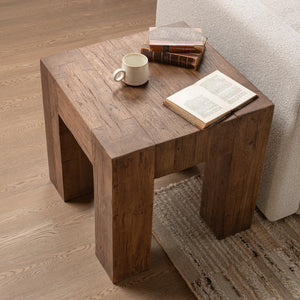 Classic Home Montera coffee table with a wooden top and metal legs, showcasing a modern industrial style.