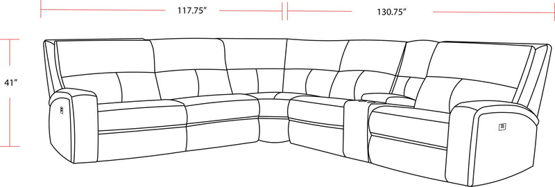 Polaris - Modular Power Reclining Sectional - R&R Furniture Gallery (Fountain Valley, CA)
