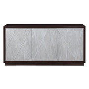 Geranio - Console Cabinet - Metallic Silver & Walnut - R&R Furniture Gallery (Fountain Valley, CA)