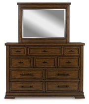 Taffenbrook - Dresser And Mirror - Medium Brown - R&R Furniture Gallery (Fountain Valley, CA)