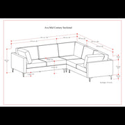 Ava - Mid Century Corner Sectional Sofa Handcrafted - R&R Furniture Gallery (Fountain Valley, CA)
