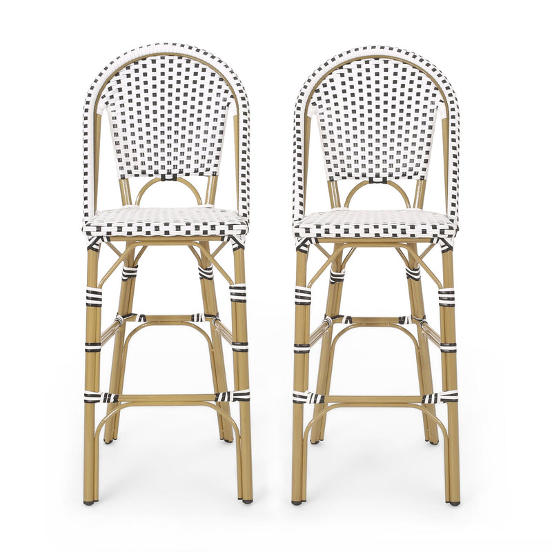 Outdoor Pe Rattan French Barstool Set - R&R Furniture Gallery (Fountain Valley, CA)