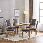 French Country Style Dining Chair With Upholstered Seating And Fluted Legs - R&R Furniture Gallery (Fountain Valley, CA)