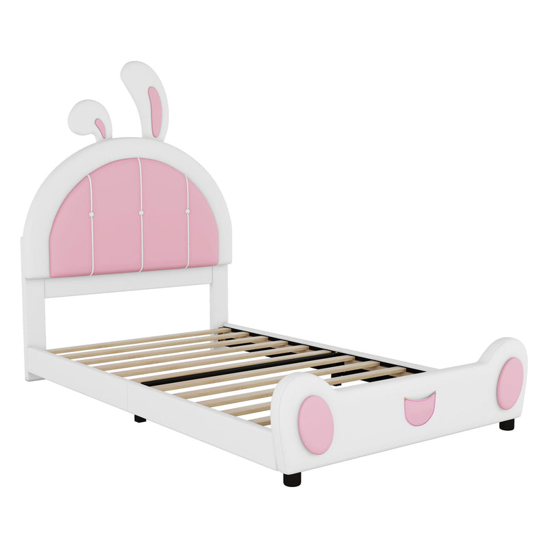 Upholstered Platform Bed With Rabbit Shaped Headboard - R&R Furniture Gallery (Fountain Valley, CA)