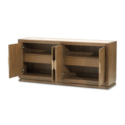 Portrait - Sideboard With LED Lights - Sienna Brown - R&R Furniture Gallery (Fountain Valley, CA)