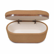 Olivier - Boucle Oval Storage Ottoman - R&R Furniture Gallery (Fountain Valley, CA)