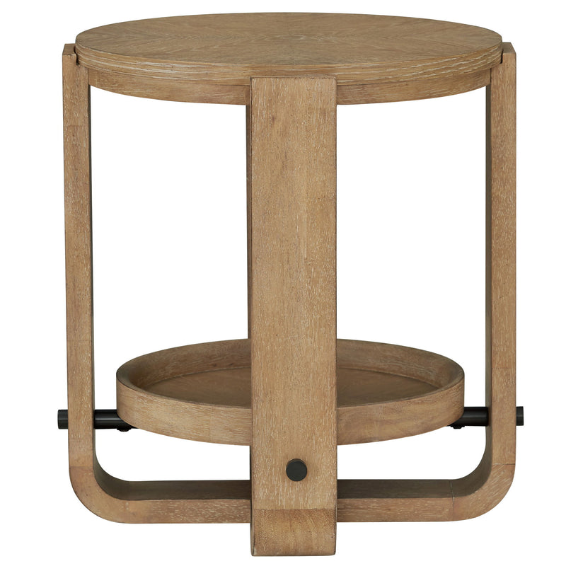 Escape - 3 Piece Occasional Table Set - Glazed Natural Oak / Black Metal Trim - R&R Furniture Gallery (Fountain Valley, CA)