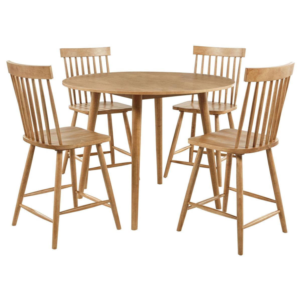 Andrews 5-piece Round Counter Height Dining Set Light Ash