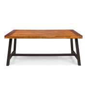 Outdoor Sandblast Finish Acacia Wood Dining Table - R&R Furniture Gallery (Fountain Valley, CA)
