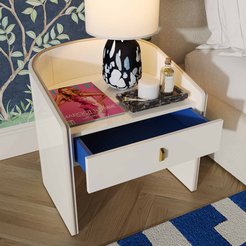 Collins - Lacquer Nightstand - R&R Furniture Gallery (Fountain Valley, CA)