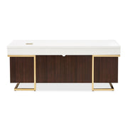 Belmont Place - Desk - White / Dark Brown - R&R Furniture Gallery (Fountain Valley, CA)