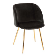 Set of two Lumi Source Fran contemporary elegant design chairs with sleek modern style and plush upholstered seats.