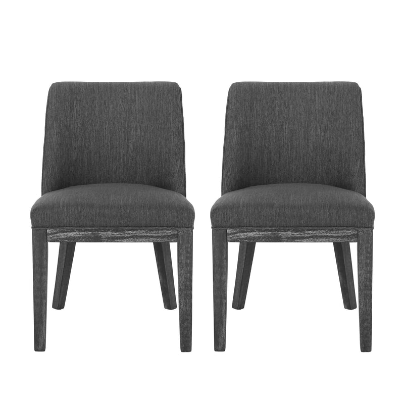 Modern Dining Chair With Durable Fabric Upholstery And Sturdy Wooden Frame (Set of 2) - R&R Furniture Gallery (Fountain Valley, CA)