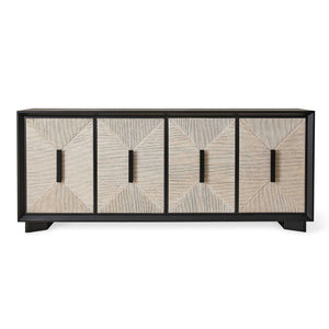 Show Me The Ropes - 4 Door Cabinet - Black / White