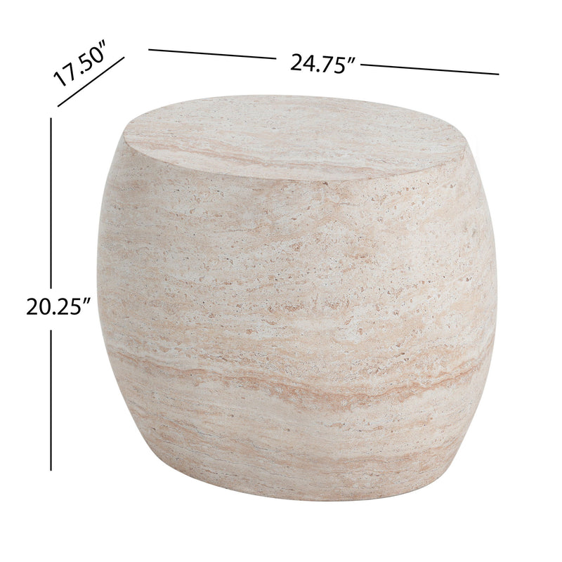 Outdoor Oval Shaped Side Table - R&R Furniture Gallery (Fountain Valley, CA)