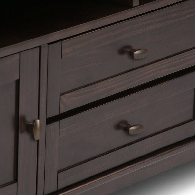 Warm Shaker - TV Media Stand Handcrafted - Tobacco Brown - R&R Furniture Gallery (Fountain Valley, CA)