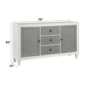 Katia - Server - Rustic Gray & Weathered White - R&R Furniture Gallery (Fountain Valley, CA)