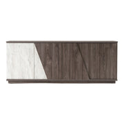 Cairo - Modern Grey Elm and White/Grey Marble Pattern Buffet — view 2